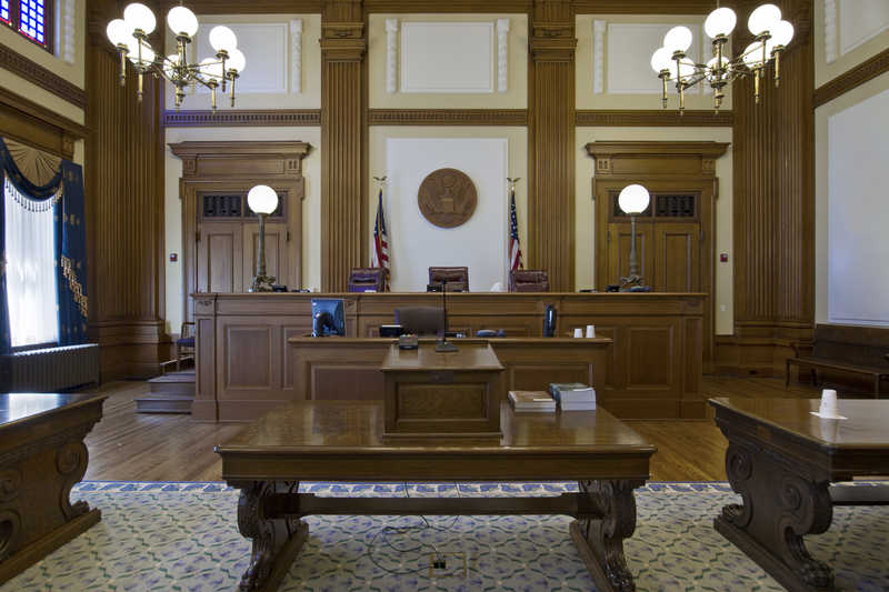 Supreme court decision. Inside a courtroom