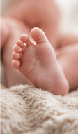 Close up of a baby's foot